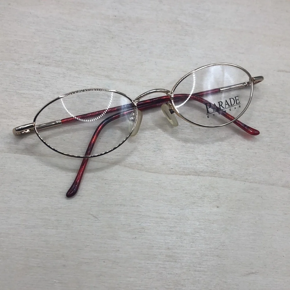Parade 1507 Gold Red Brown Eyeglasses Frame 49-18-135